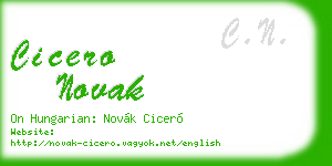 cicero novak business card